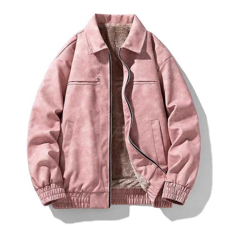 Rhys | Warm Faux Shearling Leather Jacket for Men