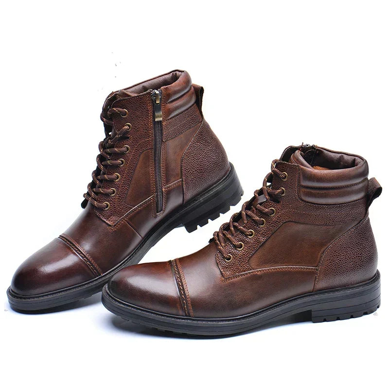 Prosper | Stylish Leather Boots Men Lace-Up