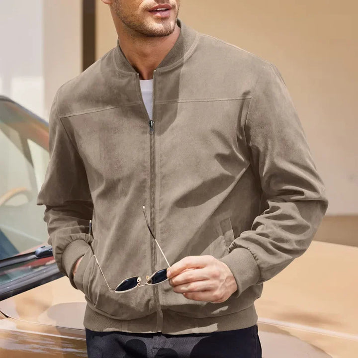 Malachi | Classic Suede Bomber Jacket for Men