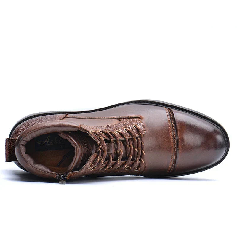 Prosper | Stylish Leather Boots Men Lace-Up