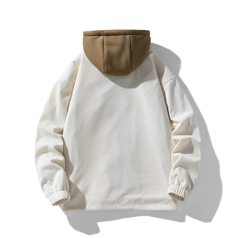 Xavier | Rugged Corduroy Hooded Jacket for Men