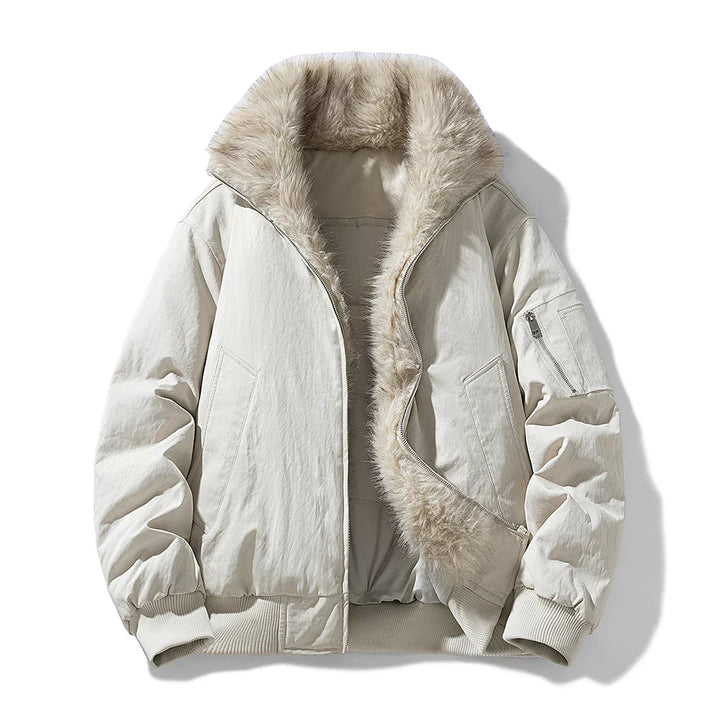 Anders | Warm Faux Fur Lined Jacket for Men's Wind-Resistant Outerwear