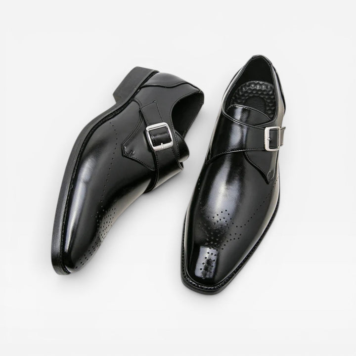 Chatham | Polished Leather Monk Strap Shoes