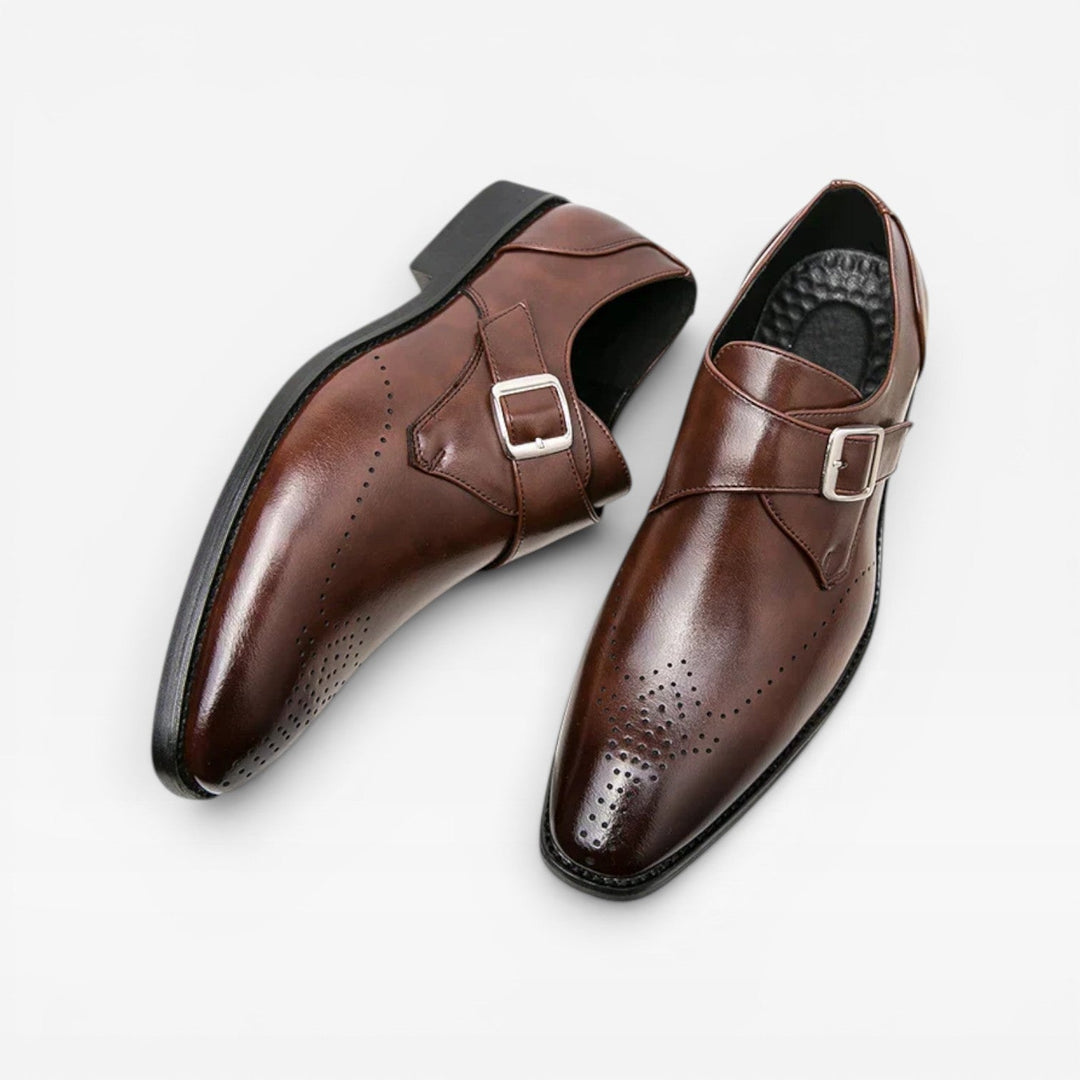 Chatham | Polished Leather Monk Strap Shoes