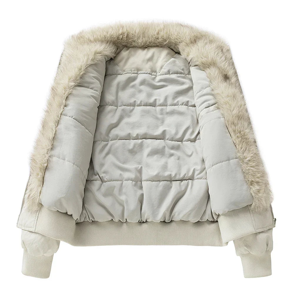 Anders | Warm Faux Fur Lined Jacket for Men's Wind-Resistant Outerwear