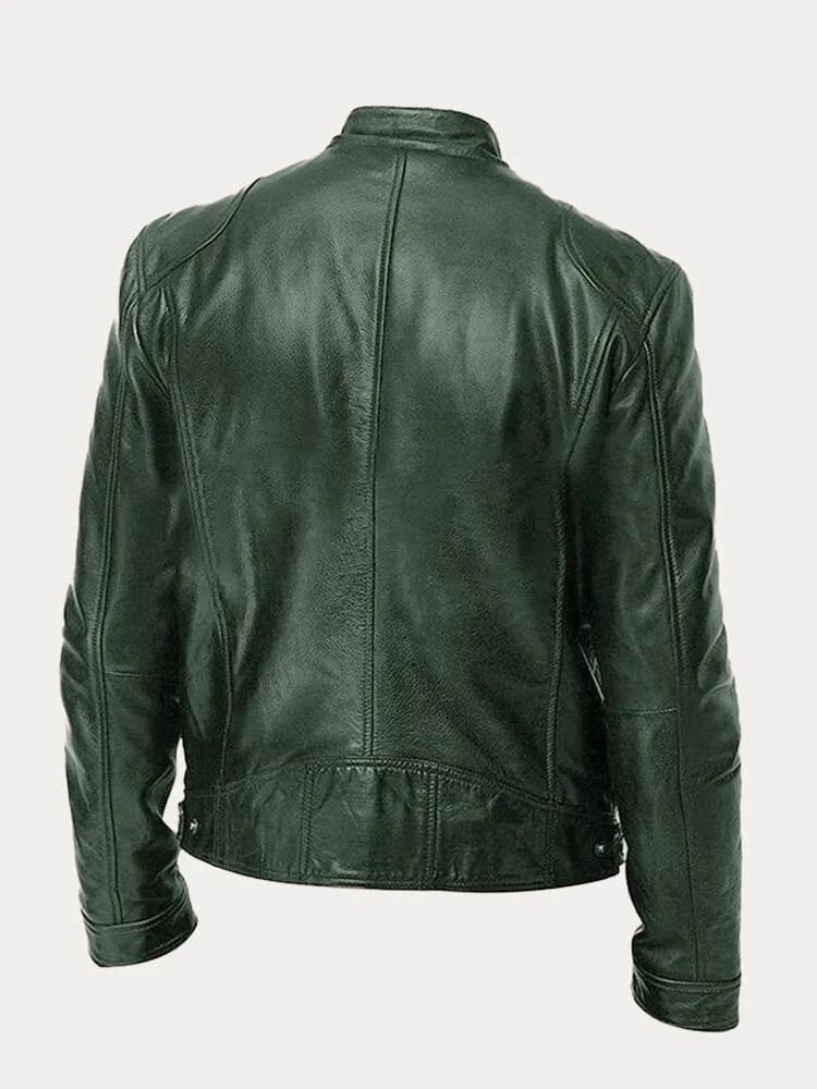 Roald | Sleek Leather Biker Jacket