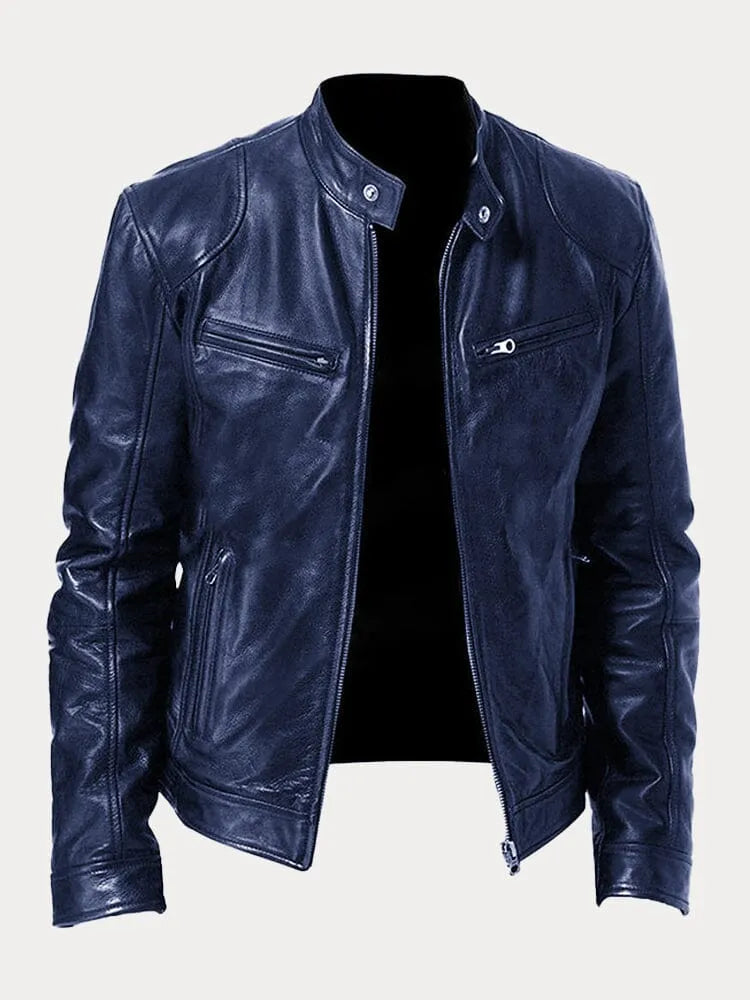 Roald | Sleek Leather Biker Jacket