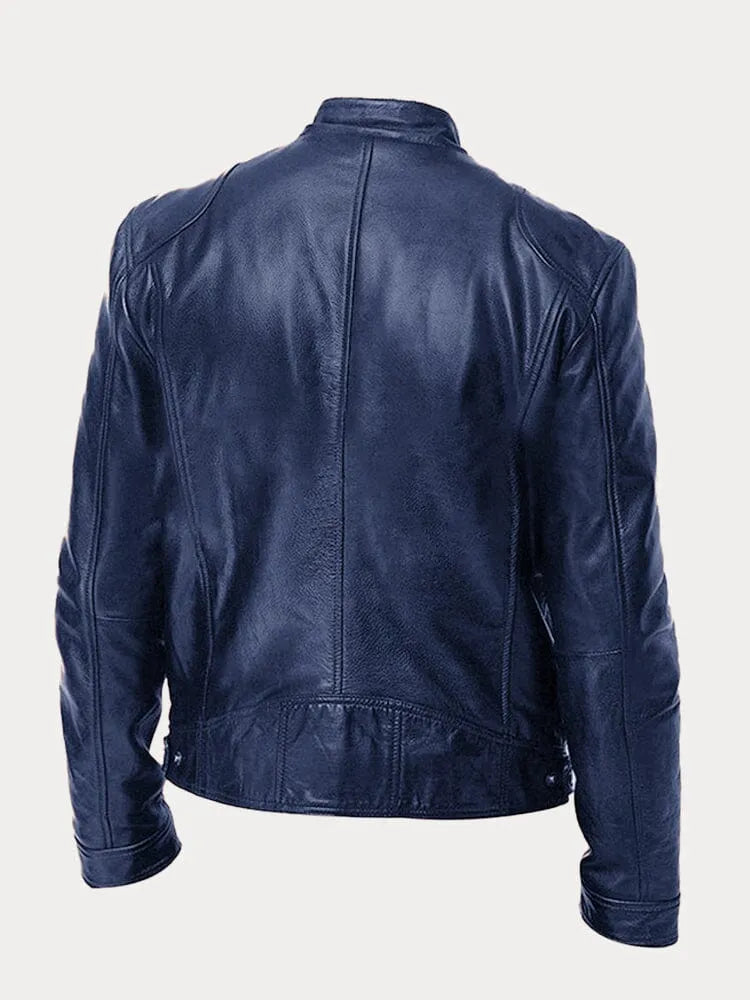Roald | Sleek Leather Biker Jacket