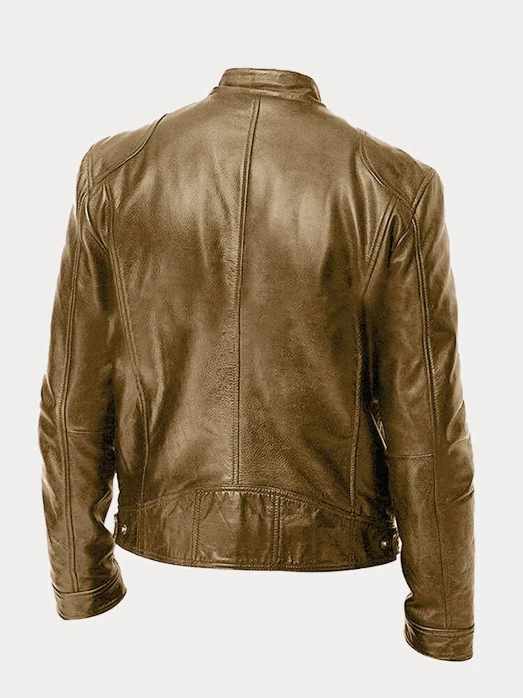 Roald | Sleek Leather Biker Jacket