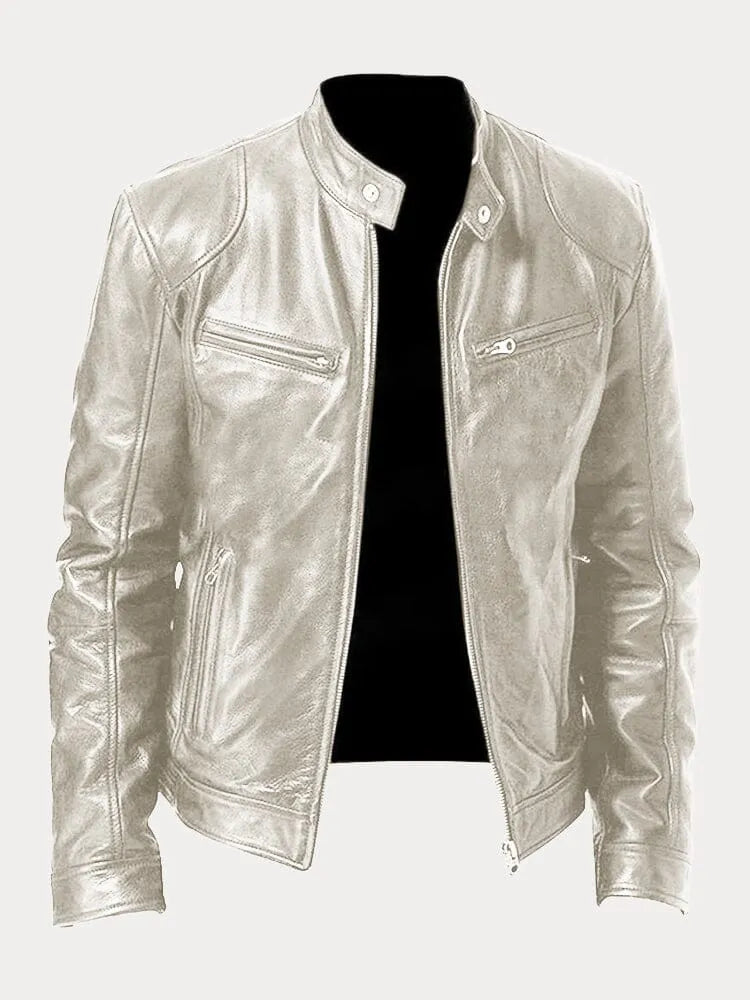 Roald | Sleek Leather Biker Jacket