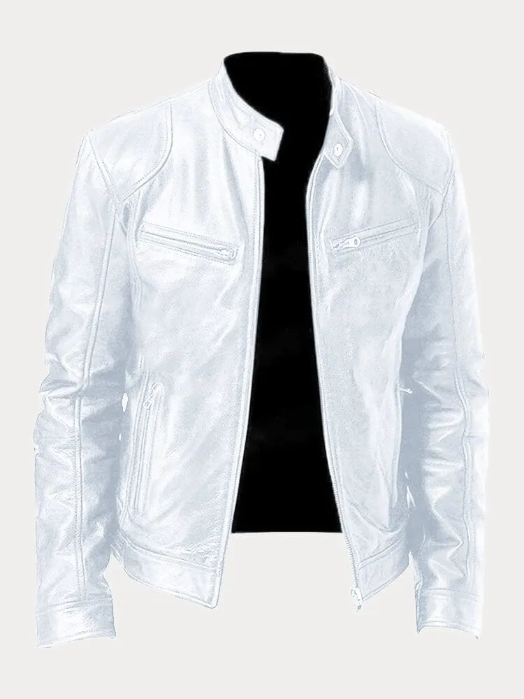 Roald | Sleek Leather Biker Jacket