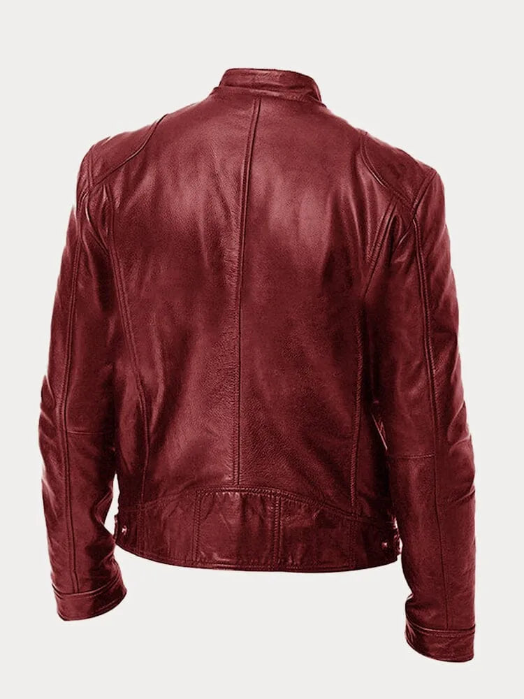 Roald | Sleek Leather Biker Jacket
