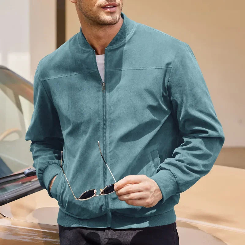 Malachi | Classic Suede Bomber Jacket for Men