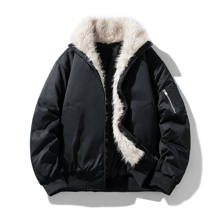 Anders | Warm Faux Fur Lined Jacket for Men's Wind-Resistant Outerwear
