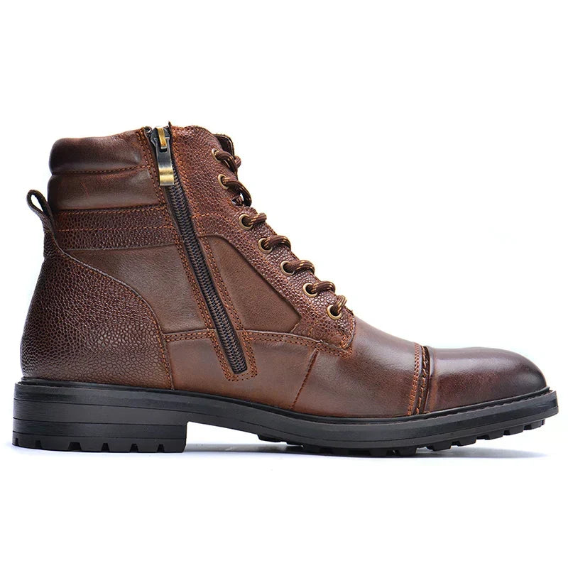 Prosper | Stylish Leather Boots Men Lace-Up