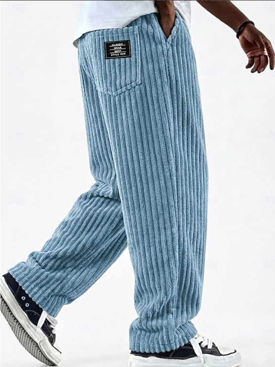 Stanton | Relaxed Casual Trousers Men Wide-Leg Corduroy