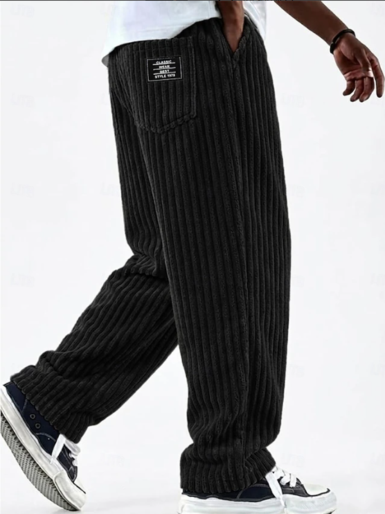 Stanton | Relaxed Casual Trousers Men Wide-Leg Corduroy