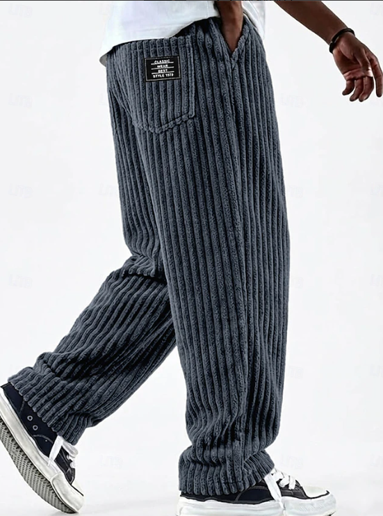 Stanton | Relaxed Casual Trousers Men Wide-Leg Corduroy