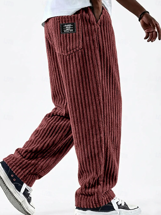 Stanton | Relaxed Casual Trousers Men Wide-Leg Corduroy