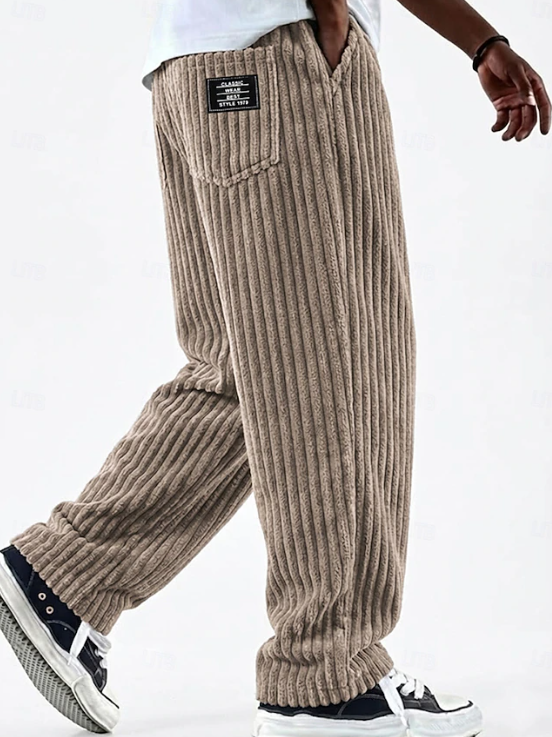 Stanton | Relaxed Casual Trousers Men Wide-Leg Corduroy
