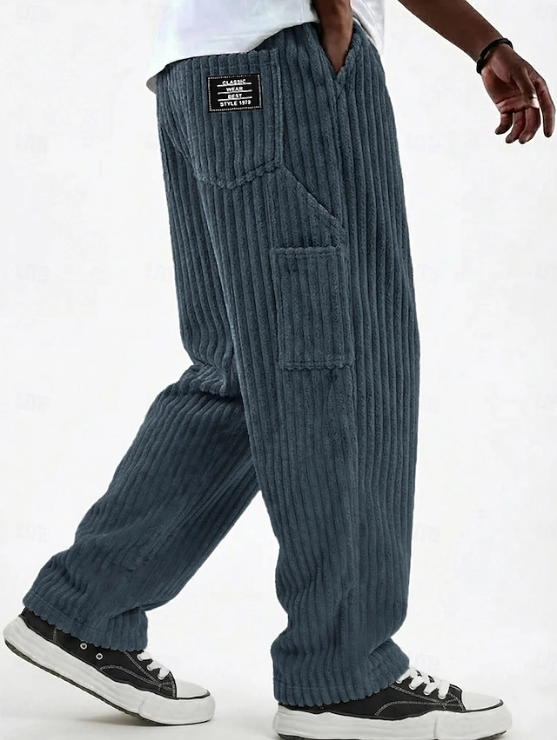 Stanton | Relaxed Casual Trousers Men Wide-Leg Corduroy