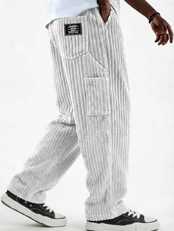 Stanton | Relaxed Casual Trousers Men Wide-Leg Corduroy