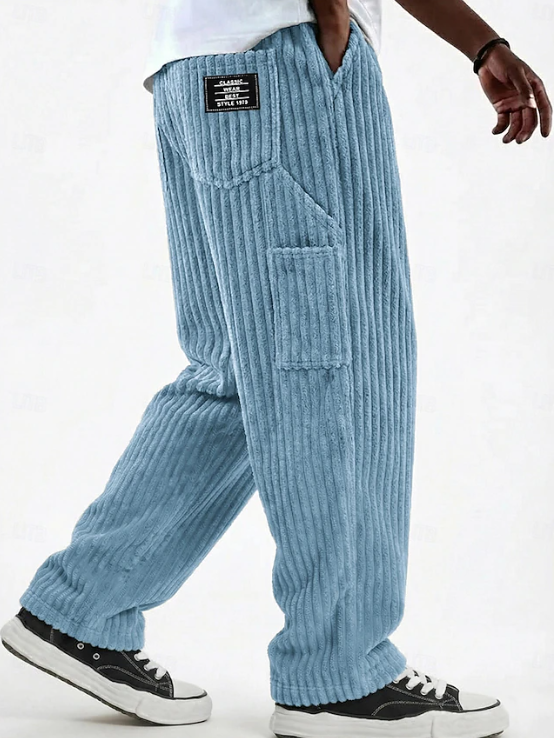 Stanton | Relaxed Casual Trousers Men Wide-Leg Corduroy