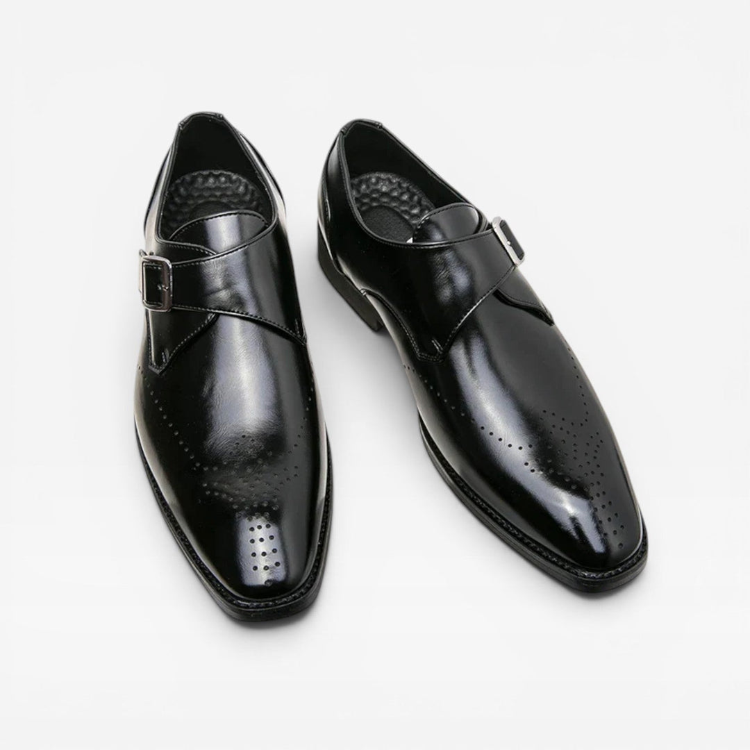 Chatham | Polished Leather Monk Strap Shoes