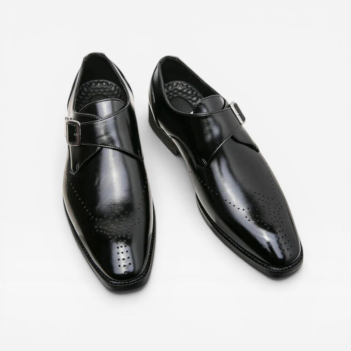 Chatham | Polished Leather Monk Strap Shoes
