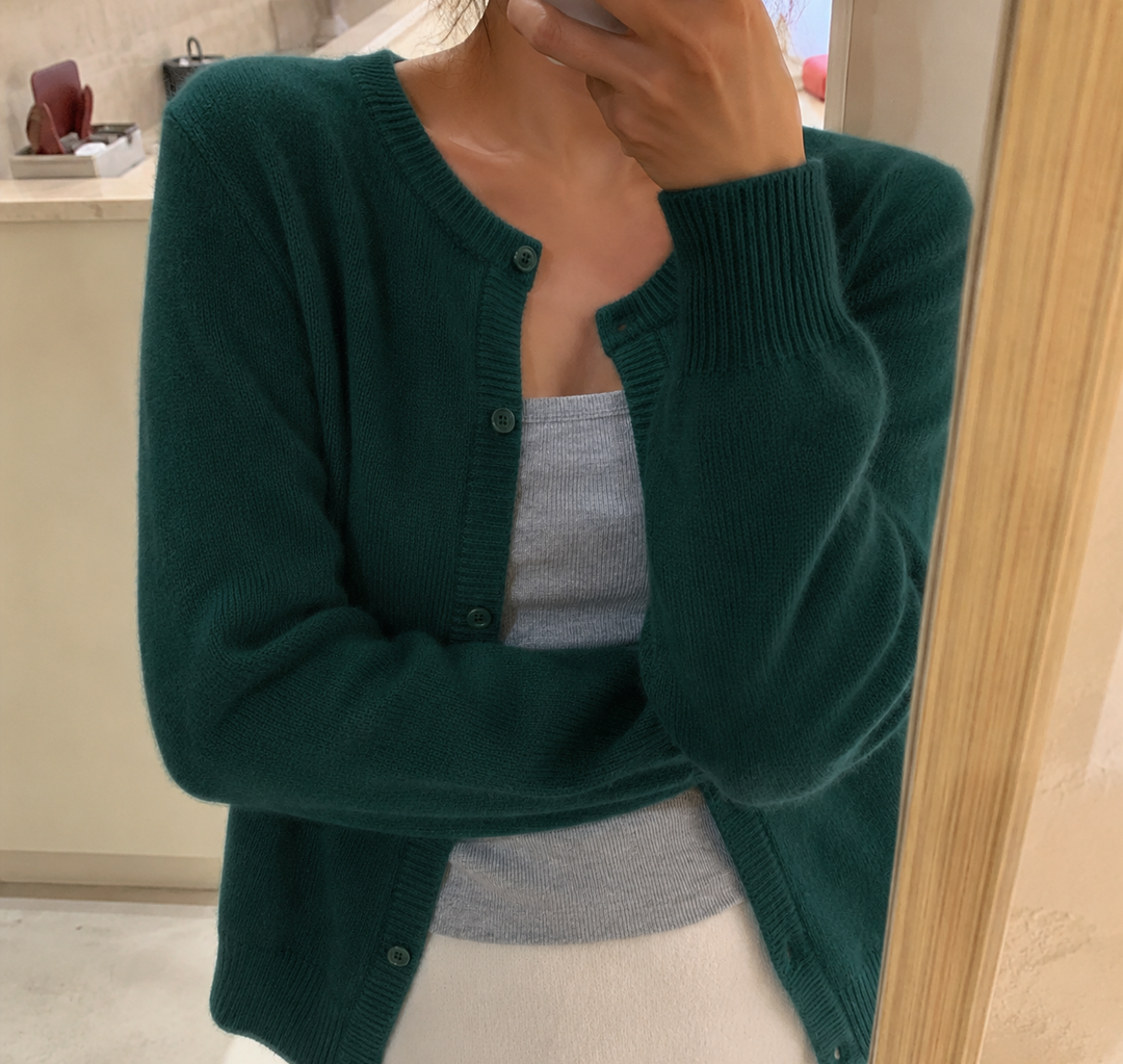 Mireille | Cozy Fluffy Button-Up Cardigan for Women