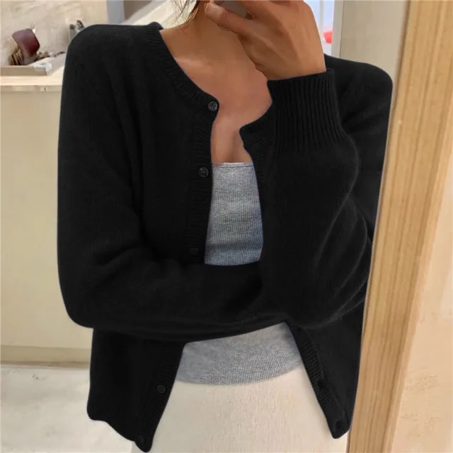 Mireille | Cozy Fluffy Button-Up Cardigan for Women