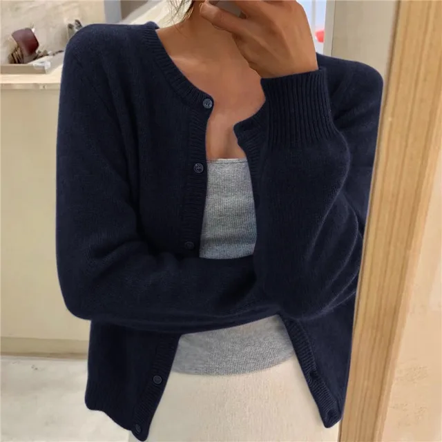Mireille | Cozy Fluffy Button-Up Cardigan for Women