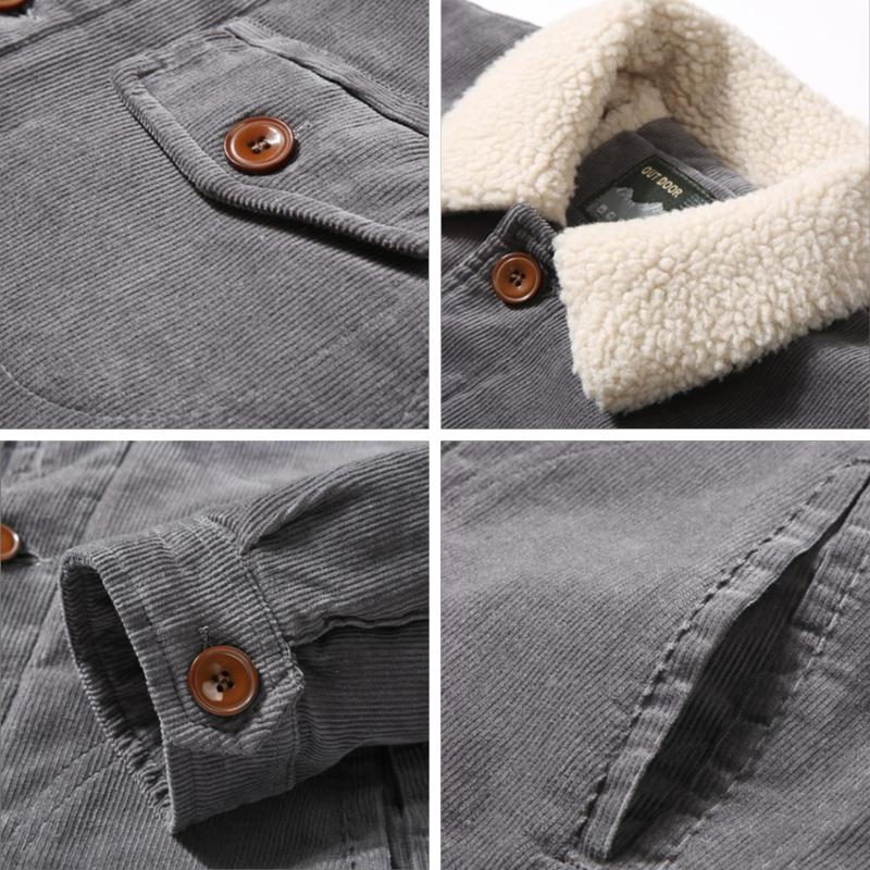 Grayson | Cozy Corduroy Jacket, Sherpa Lined for Men's Outerwear