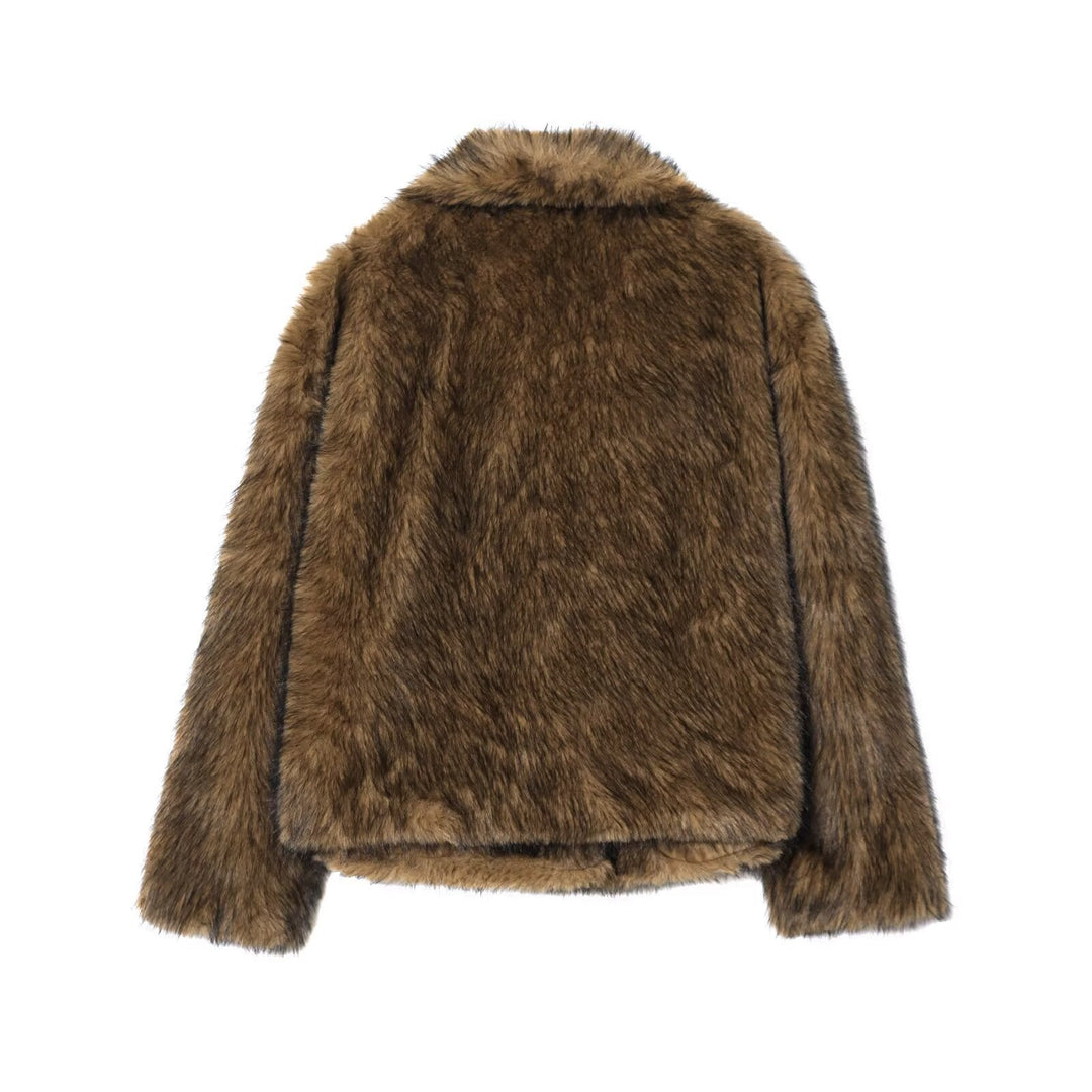 Felicity | Chic Cropped Faux Fur Coat For Women