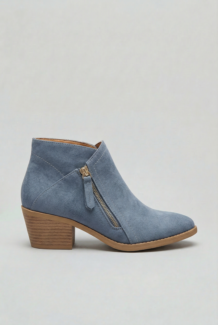 Isolde | Refined Suede Ankle Boots Block Heel