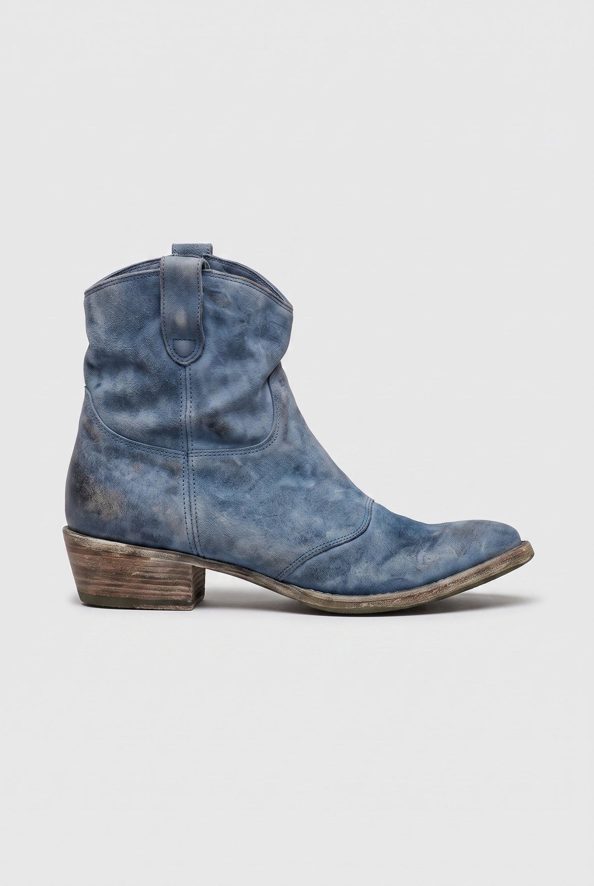 Cleo | Rustic Western Ankle Boots Slip-On