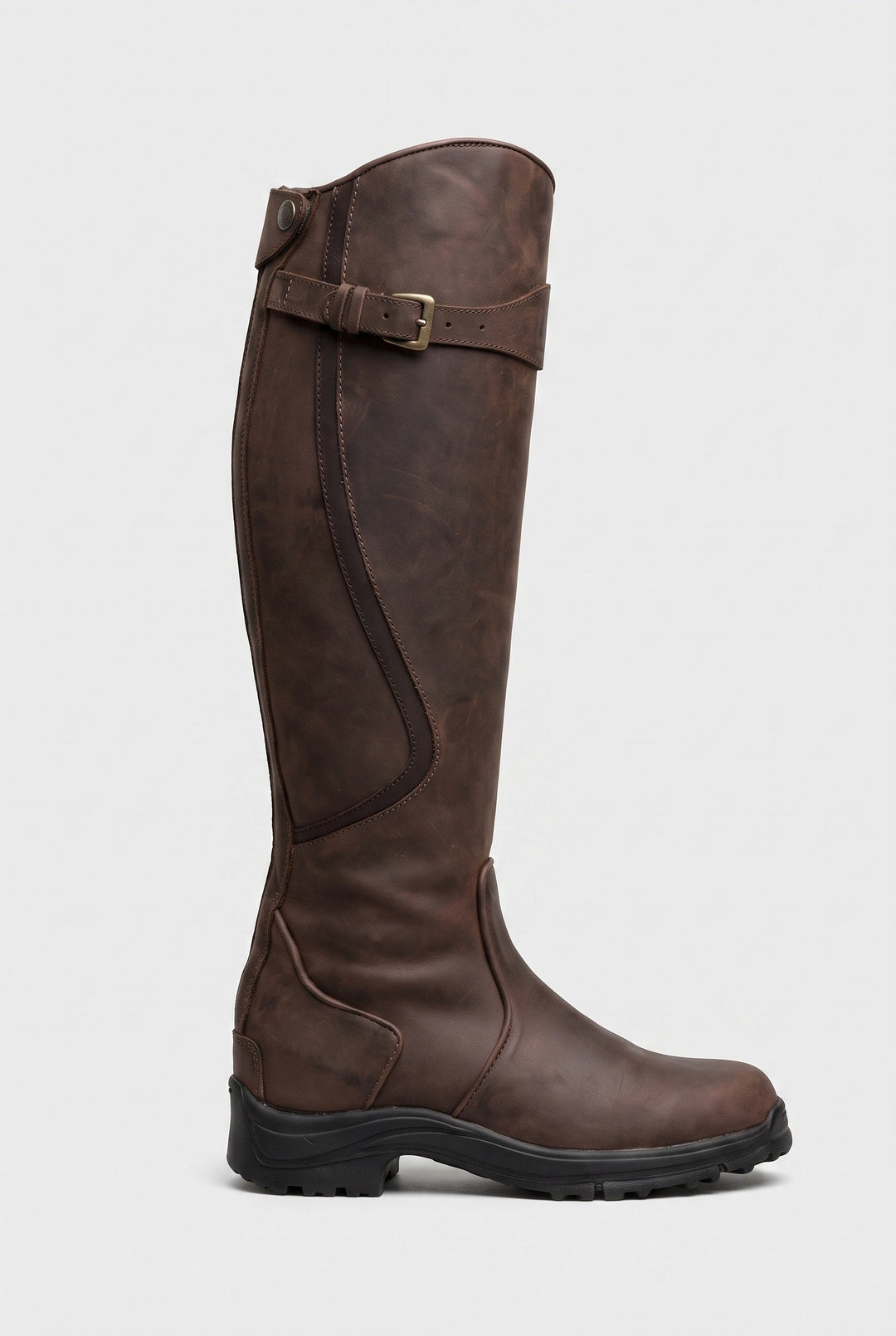 Ines | Classic Knee High Boots Buckle Strap