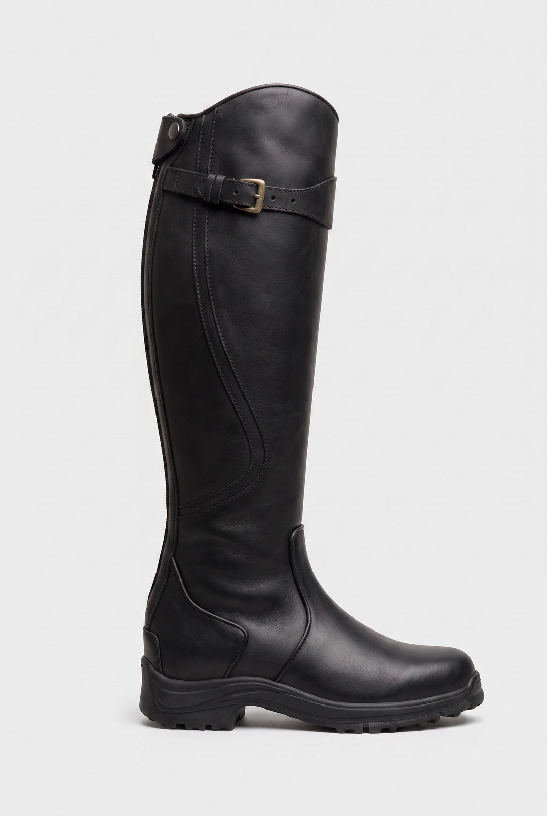 Ines | Classic Knee High Boots Buckle Strap