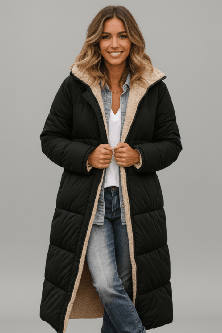 Elspeth | Cosy Longline Quilted Puffer Coat