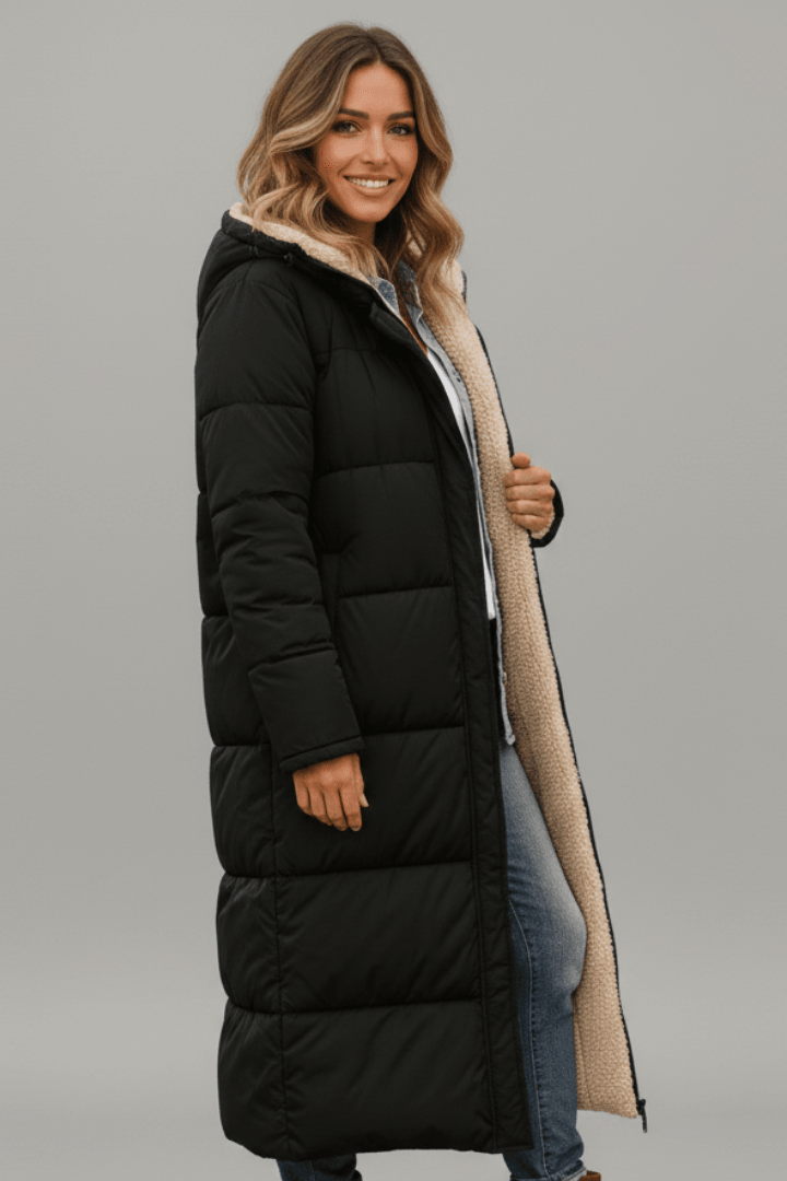 Elspeth | Cosy Longline Quilted Puffer Coat