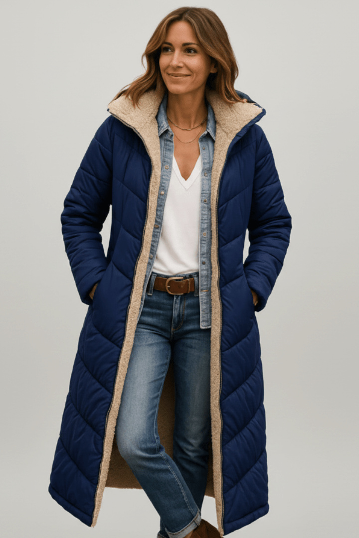 Elspeth | Cosy Longline Quilted Puffer Coat