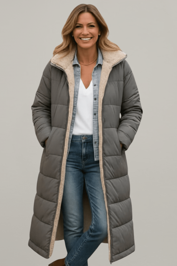 Elspeth | Cosy Longline Quilted Puffer Coat