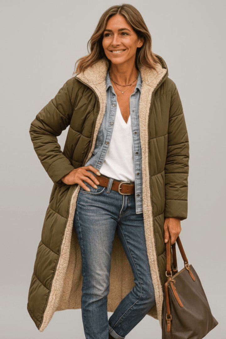 Elspeth | Cosy Longline Quilted Puffer Coat