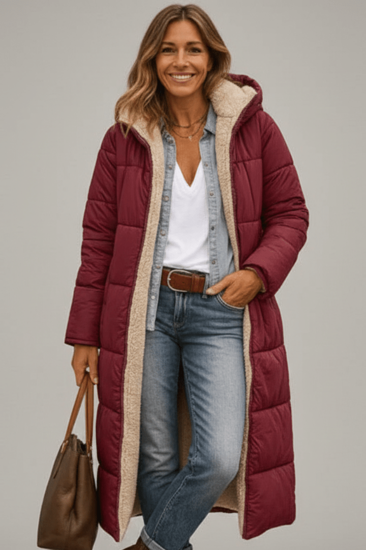 Elspeth | Cosy Longline Quilted Puffer Coat