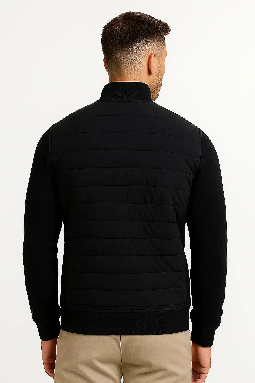 Jefferson | Casual Quilted Jacket Hybrid Knitted Sleeves