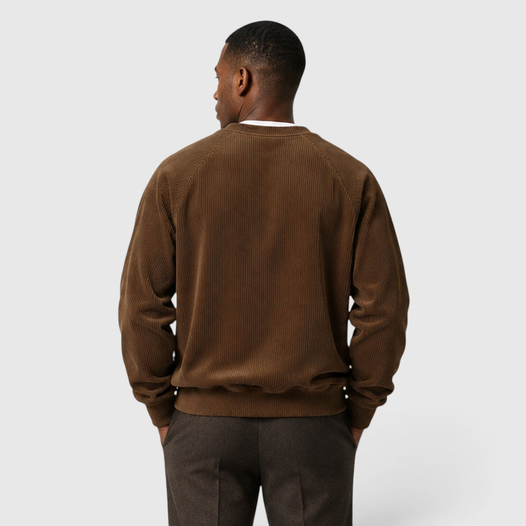 Clyde | Effortless Ribbed Cotton Crew Neck Jumper