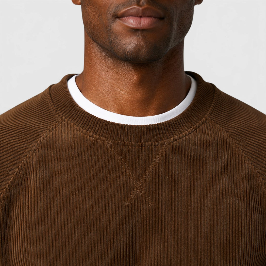 Clyde | Effortless Ribbed Cotton Crew Neck Jumper