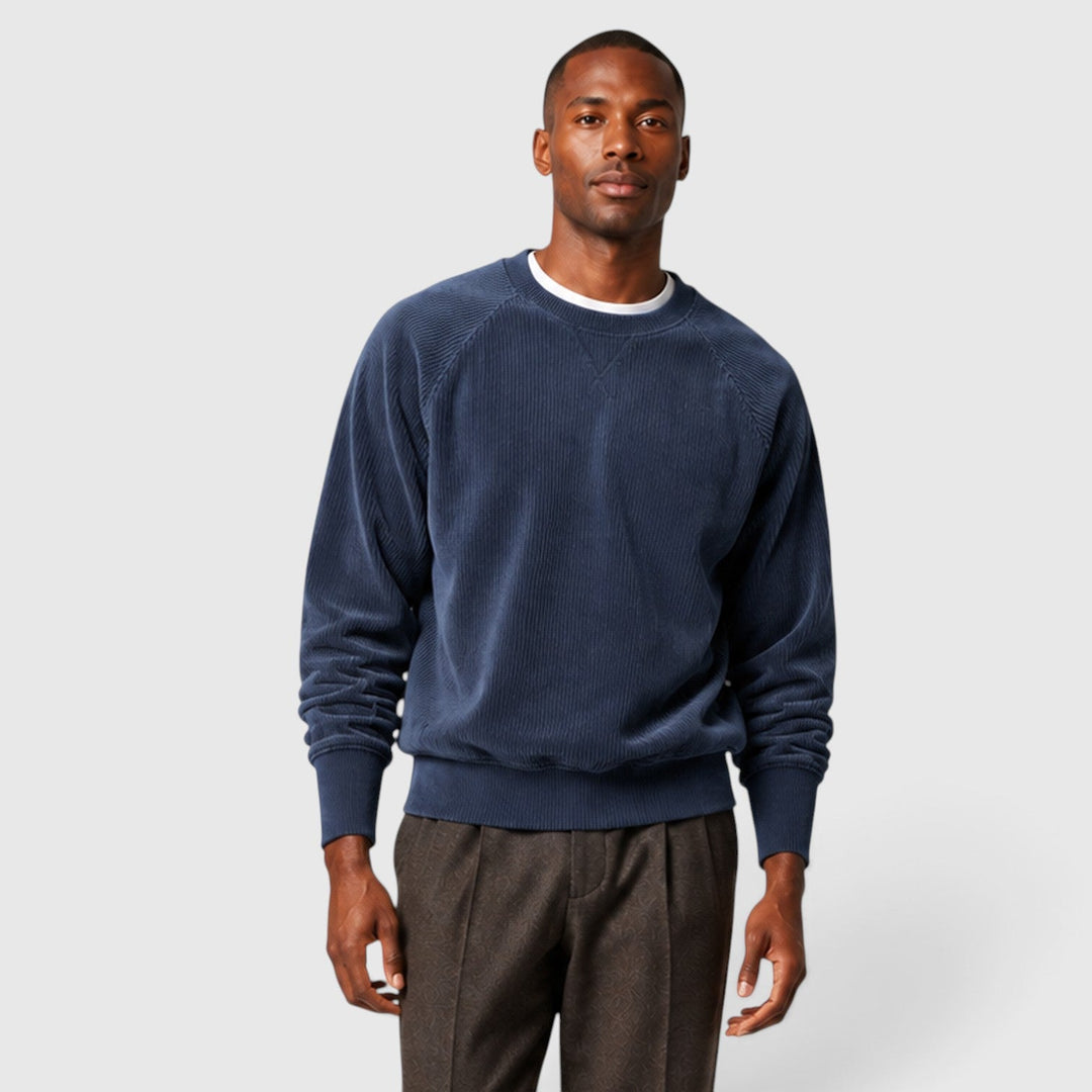 Clyde | Effortless Ribbed Cotton Crew Neck Jumper