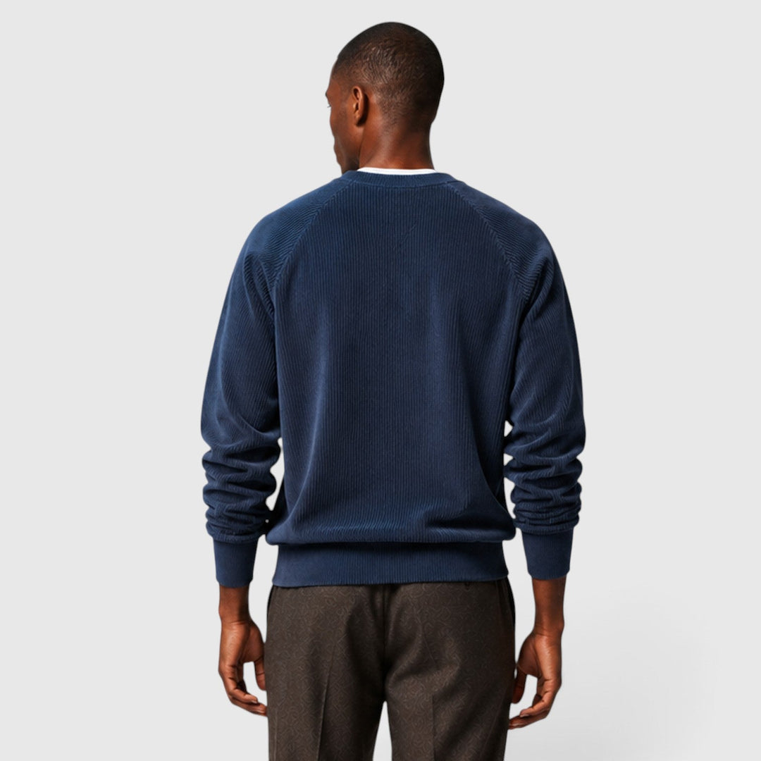 Clyde | Effortless Ribbed Cotton Crew Neck Jumper
