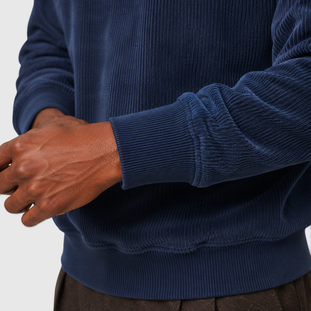 Clyde | Effortless Ribbed Cotton Crew Neck Jumper